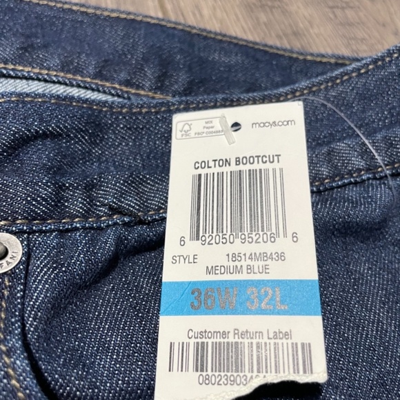 NWT Men’s 36x32 Alfani Jeans Boot Cut - Picture 4 of 4
